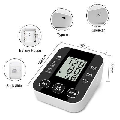 Blood Pressure Automatic Monitor: Portable Automatic Meter with Large Screen LCD Display
