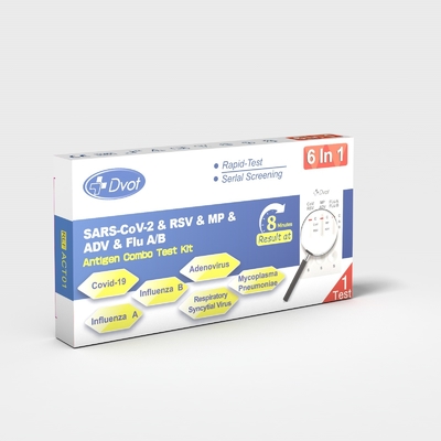 Dvot （6 IN ONE) Antigen combo test kit,for testing Covid-19/Adenovirus/influenza B/A etc.