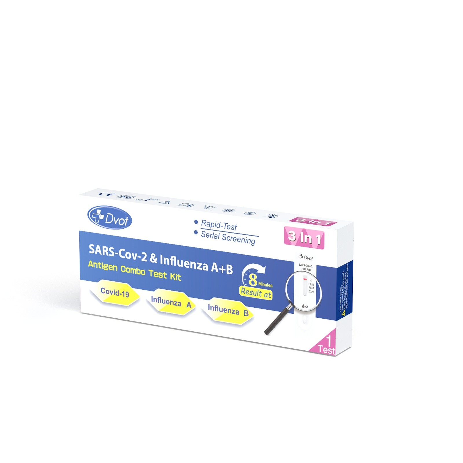 Rapid Detection Test Cassette Professional Use SARS-CoV-2 & Influenza A ...